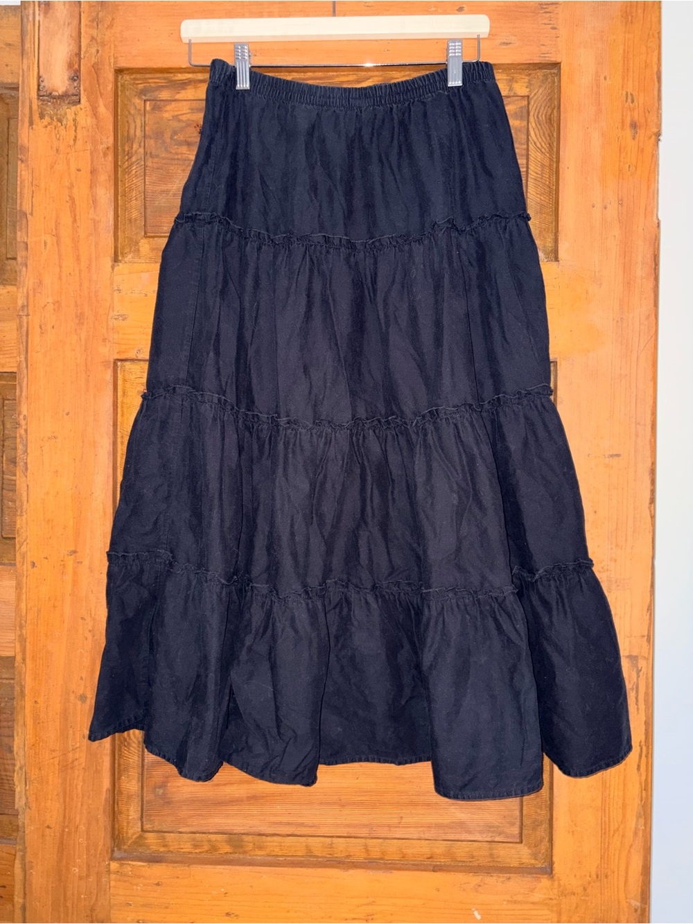 Aritzia Black Tiered Maxi Skirt